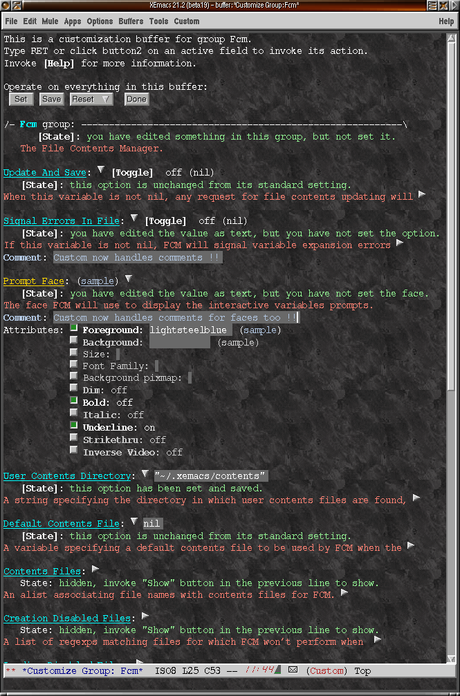 XEmacs: Screenshots